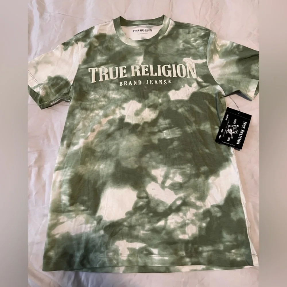 True Religion Mens Tie Dye Logo Tee NWT